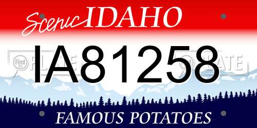 IA81258 Idaho License Plate