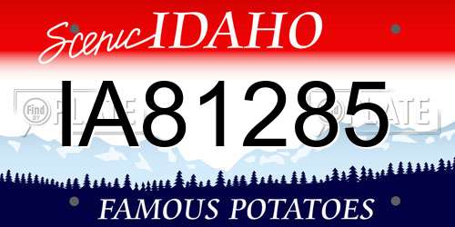 IA81285 Idaho License Plate