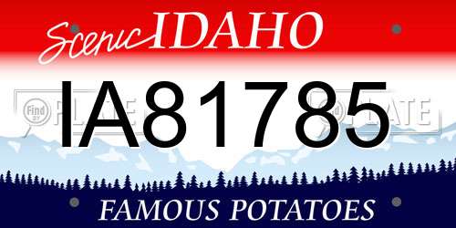 IA81785 Idaho License Plate
