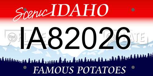 IA82026 Idaho License Plate