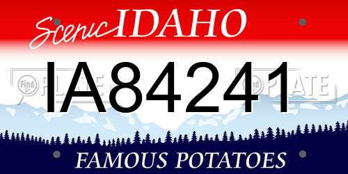 IA84241 Idaho License Plate