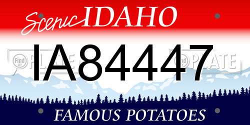 IA84447 Idaho License Plate