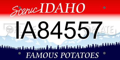 IA84557 Idaho License Plate