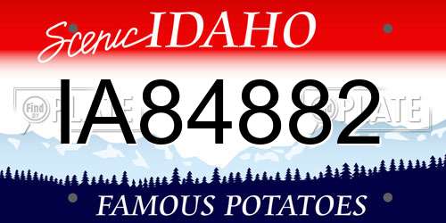 IA84882 Idaho License Plate