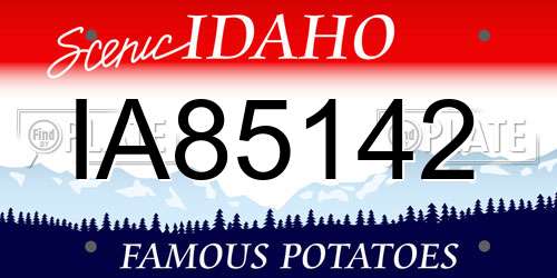 IA85142 Idaho License Plate
