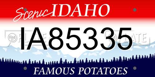IA85335 Idaho License Plate