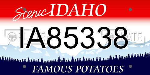 IA85338 Idaho License Plate