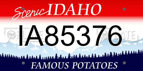 IA85376 Idaho License Plate