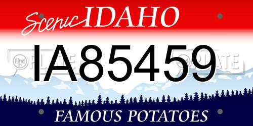 IA85459 Idaho License Plate
