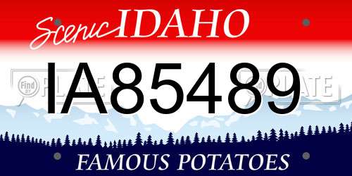 IA85489 Idaho License Plate