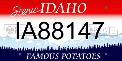 IA88147 Idaho License Plate
