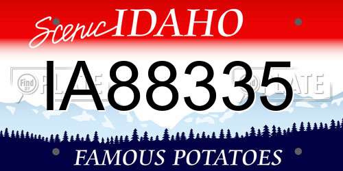 IA88335 Idaho License Plate
