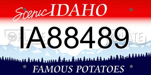 IA88489 Idaho License Plate