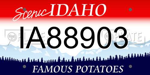 IA88903 Idaho License Plate