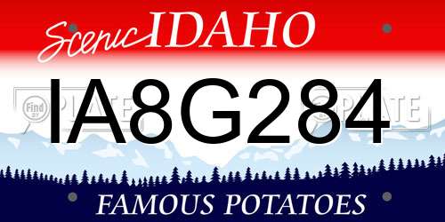 IA8G284 Idaho License Plate