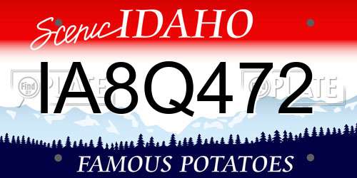 IA8Q472 Idaho License Plate