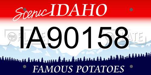 IA90158 Idaho License Plate