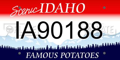 IA90188 Idaho License Plate