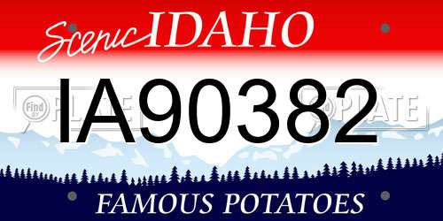 IA90382 Idaho License Plate