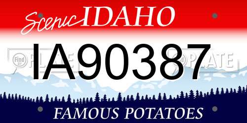IA90387 Idaho License Plate