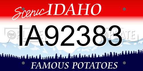 IA92383 Idaho License Plate