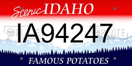 IA94247 Idaho License Plate