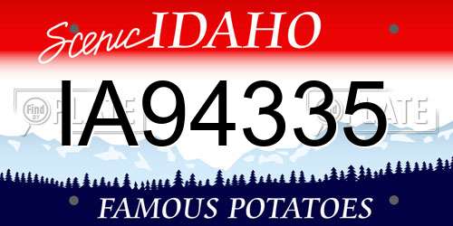 IA94335 Idaho License Plate