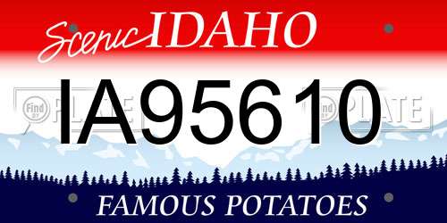 IA95610 Idaho License Plate