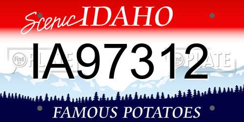 IA97312 Idaho License Plate