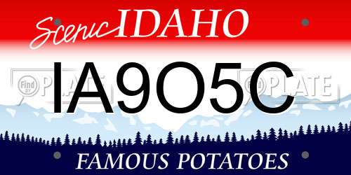 IA9O5C Idaho License Plate