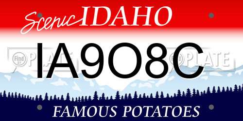 IA9O8C Idaho License Plate