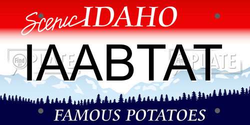IAABTAT Idaho License Plate