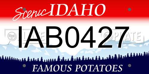 IAB0427 Idaho License Plate