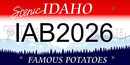 IAB2026 Idaho License Plate