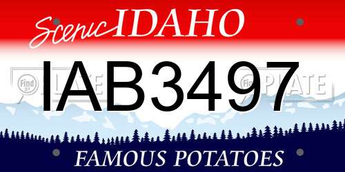 IAB3497 Idaho License Plate