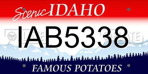 IAB5338 Idaho License Plate