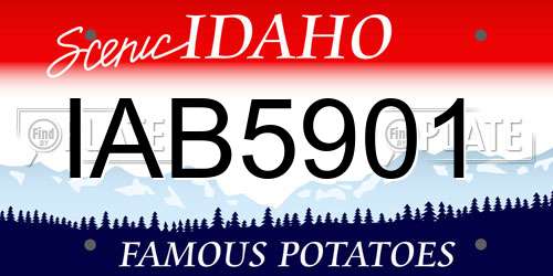 IAB5901 Idaho License Plate