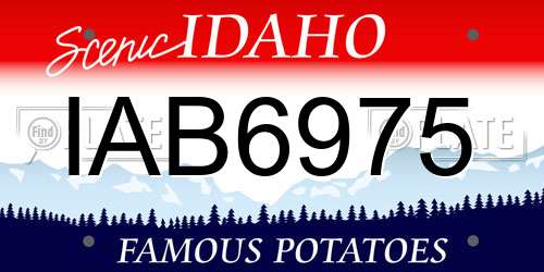 IAB6975 Idaho License Plate