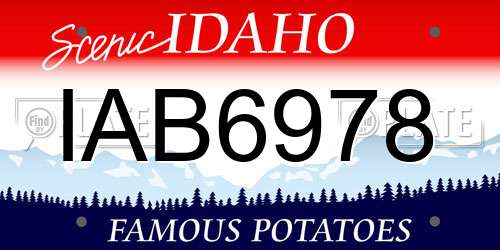 IAB6978 Idaho License Plate
