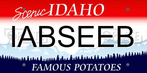 IABSEEB Idaho License Plate