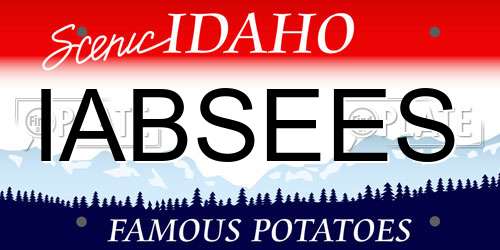 IABSEES Idaho License Plate