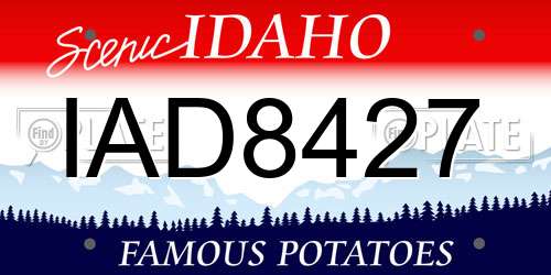 IAD8427 Idaho License Plate