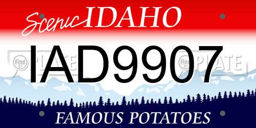 IAD9907 Idaho License Plate