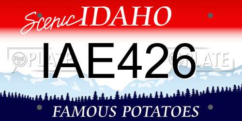 IAE426 Idaho License Plate