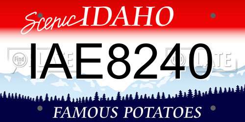IAE8240 Idaho License Plate