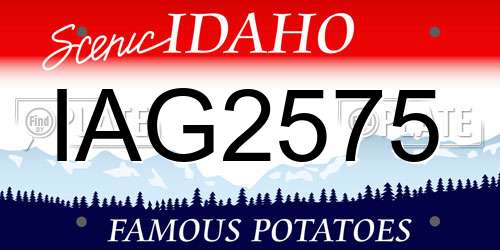 IAG2575 Idaho License Plate