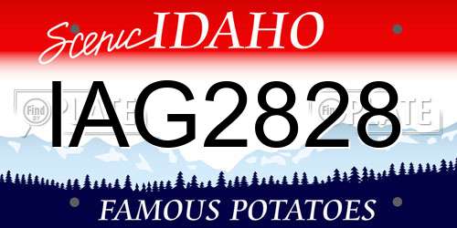 IAG2828 Idaho License Plate
