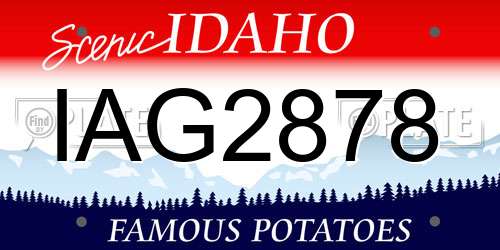 IAG2878 Idaho License Plate