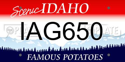 IAG650 Idaho License Plate