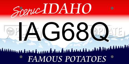 IAG68Q Idaho License Plate